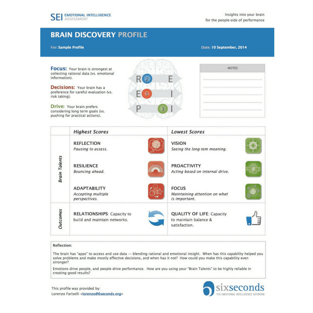 Brain Discovery Profile